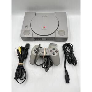 Sony PlayStation 1 SCPH-5501 Console + Original Controller & Cords - Tested PS1